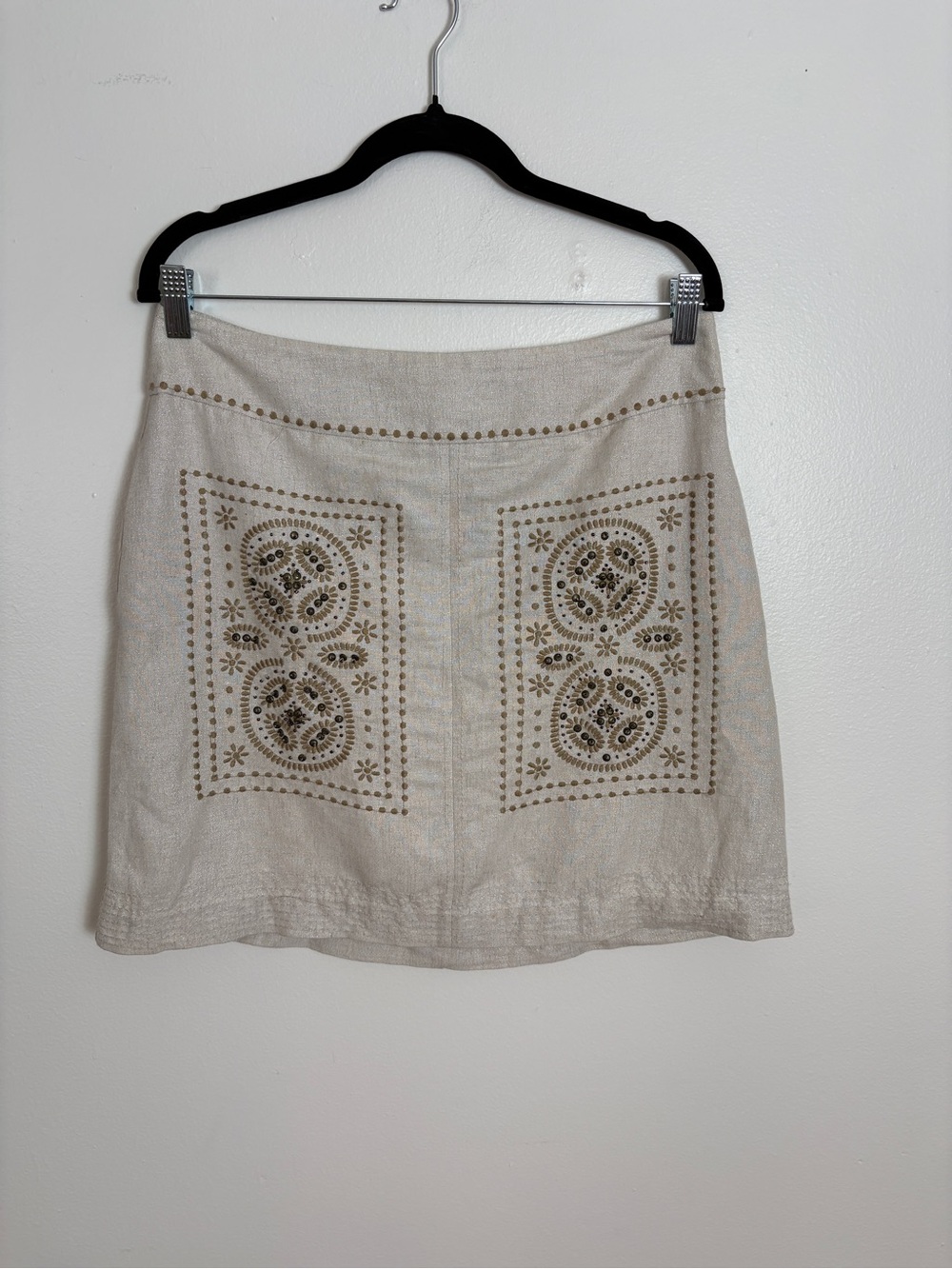 VTG 2000s Anthropologie Skirt with Boho Embellishments